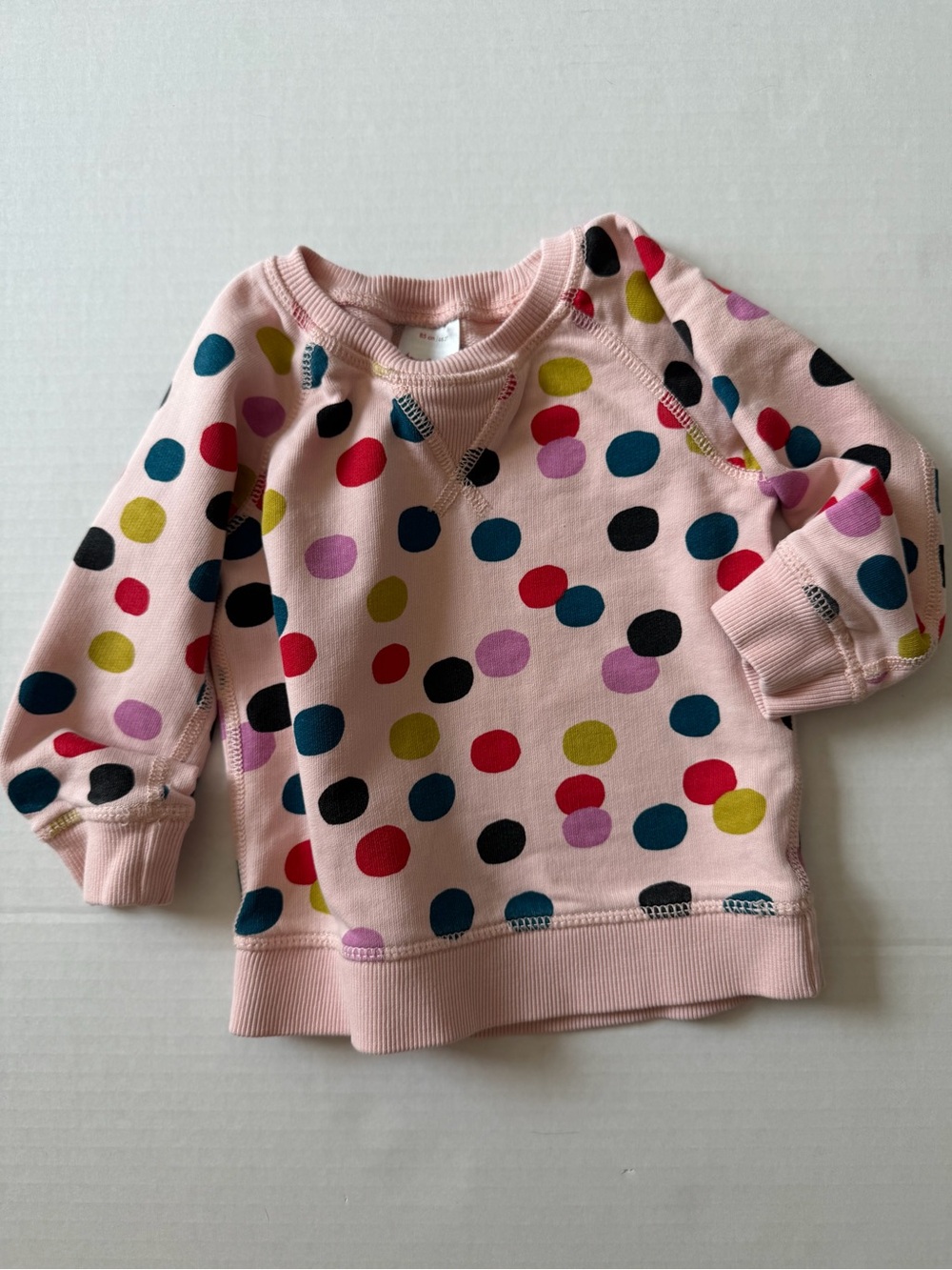 Hanna Andersson 2T Pink Multicolor Polka Dot Cotton Sweatshirt
